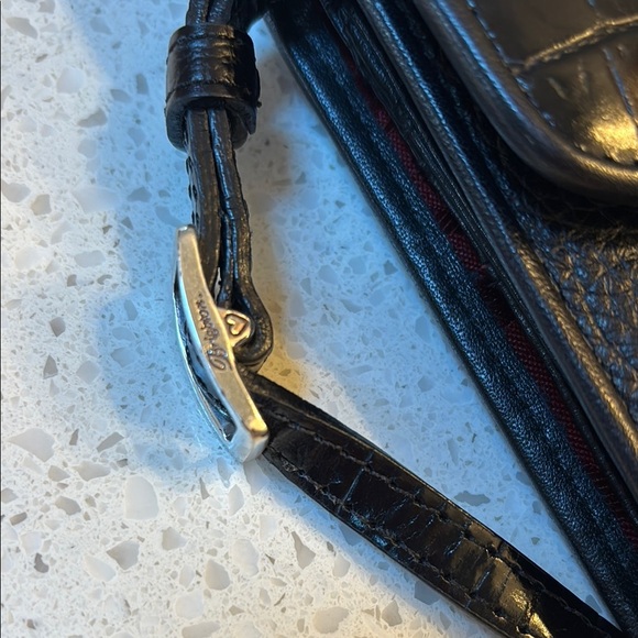 Brighton Black Leather Crossbody Bag - Picture 2 of 9